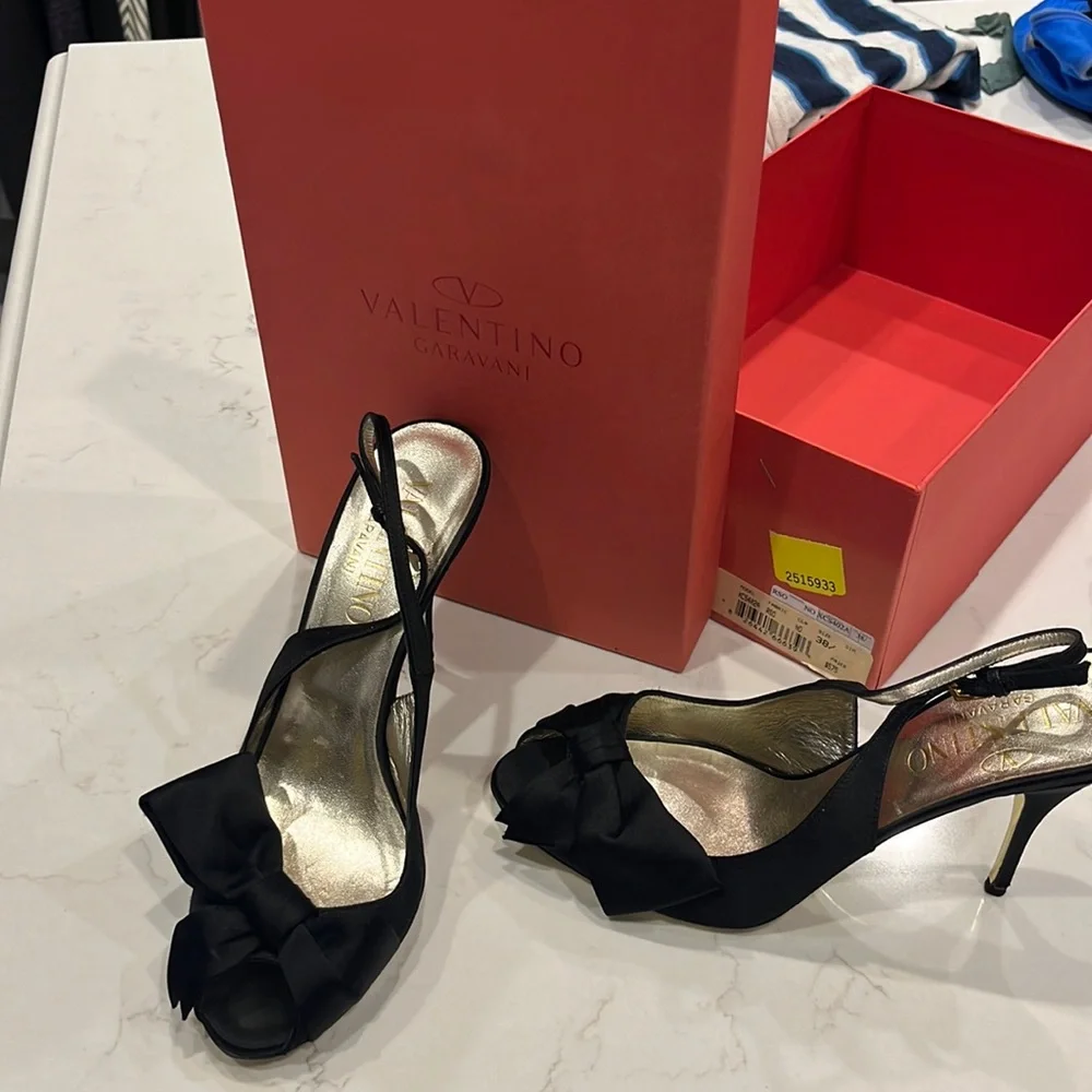 Valentino silk bow stunning heals - Picture 1 of 7